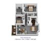 2 bed 1.5 bath floor plan B 2 bed 1.5 bath floor plan B at Bloomfield Apartments, Dayton, OH, 45426